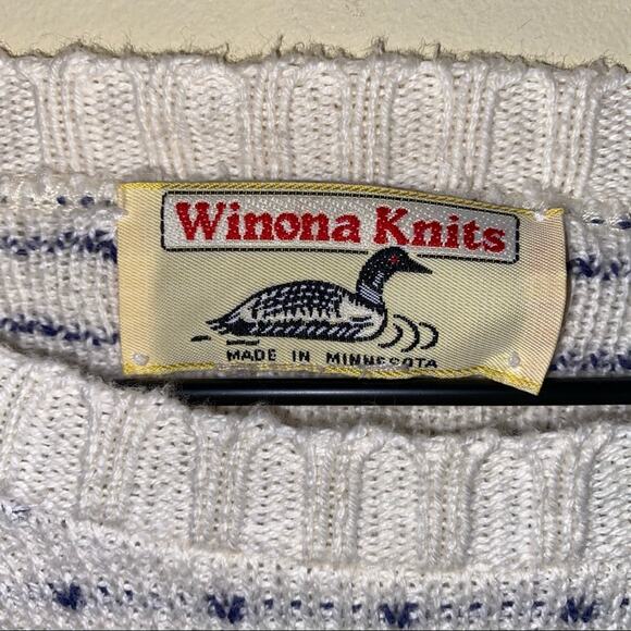 VNTG WINONA KNITS crewneck sweater S grandma core cabin core - Picture 2 of 6
